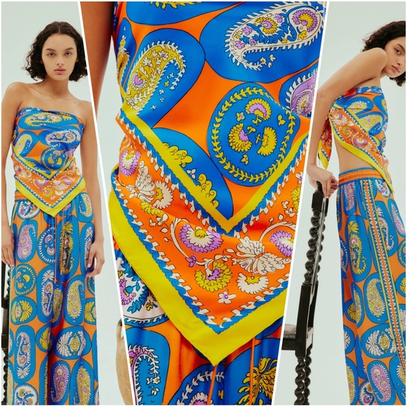 Alemais Luis Multi Colored Silk Scarf - Picture 7 of 9